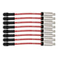 Moroso GM LS/LT 8.5mm Ultra 40 11in Long Wire Set w/Alum Heatshield - Red