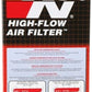 K&N Universal Custom Air Filter - Oval Shape 2in Neck Flange / 5.25in ID / 2.5in Height - Red
