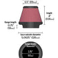K&N Universal Tapered Filter 2.75in Flange ID x 5.0625in Base OD x 3.5in Top OD x 4in Height