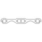 Cometic Chevy Gen1 Small Block V8 .043in Copper Exhaust Mani Gskt Set-1.480in x 1.450in Square Ports