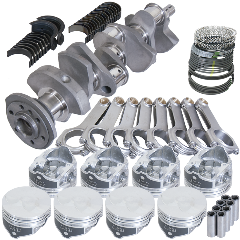 Eagle Chevy 350 3.480in Crank 6.000in H-Beam -3.7cc Flat Top 4.030in Pistons Rotating Assembly
