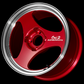 Advan ONI2 15x5.5 / +45 Offset / 4-100 / 63mm Bore / Machining & Racing Candy Red