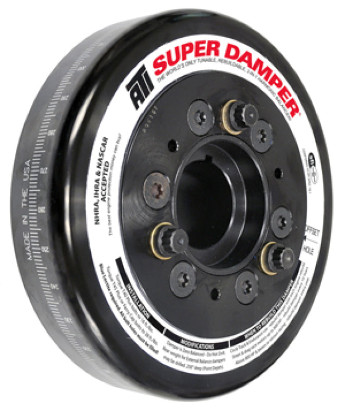 ATI Damper - 7.074in - Steel - Chevy SB / 90 Deg V6 - 3 Ring - 1Pc - Dual 3/16 Keyway