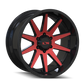 ION Type 143 20x9 / 8x170 BP / 18mm Offset / 125.2mm Hub Gloss Black/Red Machined Wheel