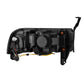 AlphaRex 94-01 RAM 1500 LUXX LED Proj Headlights Alpha-Blk w/Activ Light/Seq Signal/SB DRL