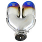 aFe Takeda 2.5in 304 Stainless Steel Clamp-on Exhaust Tip Passenger Side 2.5in Inlet 4inDual - Blue