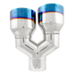MBRP Burnt End Tip 2.5 ID Dual 4 OD Out 9.55 length Single wall 304 Stainless Steel Pass Side