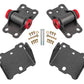 BMR 78-87 G-Body Motor Mount Kit Upper & Lower Poly - Black Hammertone
