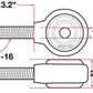 SPC Performance X Axis Sealed Flex Joint RH 3/4in-16x12mm BH x 2in W