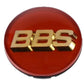BBS Center Cap 70.6mm Red/Gold (3-tab) (56.24.073)