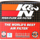 K&N Universal Rubber Filter Round Tapered 1-11/16 Flange 3.5in Base OD x 2in Top OD x 4in H