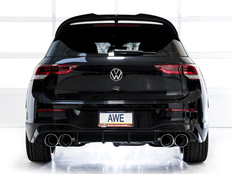 AWE MK8 Volkswagen Golf R Touring Edition Exhaust - Chrome Silver Tips