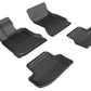 3D MAXpider 2015-2020 BMW 5 Series F10 Kagu 1st & 2nd Row Floormats - Black