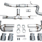AWE 22-24 Audi 8Y S3 Track Edition Exhaust  - Chrome Silver Tips
