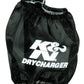 K&N Drycharger Air Filter Wrap-Round Tapered Black 4.75in Base ID x 4.5in Top ID x 4.75in H