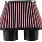 K&N Universal Air Filter - 3in Dual Flange / 10x5.125in Base / 6.375x3.0625in Top / 5.5in Height