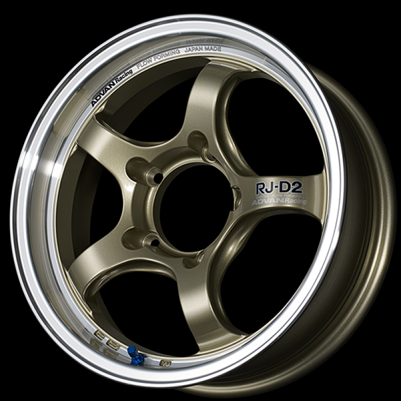 Advan RG-D2 15x7.5 / +40 Offset / 4-100 / 63mm Bore / Machining & Champagne Gold