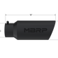 MBRP Universal Tip 7in O.D. Rolled End 5in inlet 18in length Black