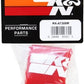 K&N Drycharger Air Filter Wrap Red 6in Base ID x 5in Top ID x 6.5in Height