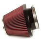 K&N Universal Chrome Filter-Oval Tapered 4in Flg ID x 5.375in Base O/S W x 3.313in Top O/S W