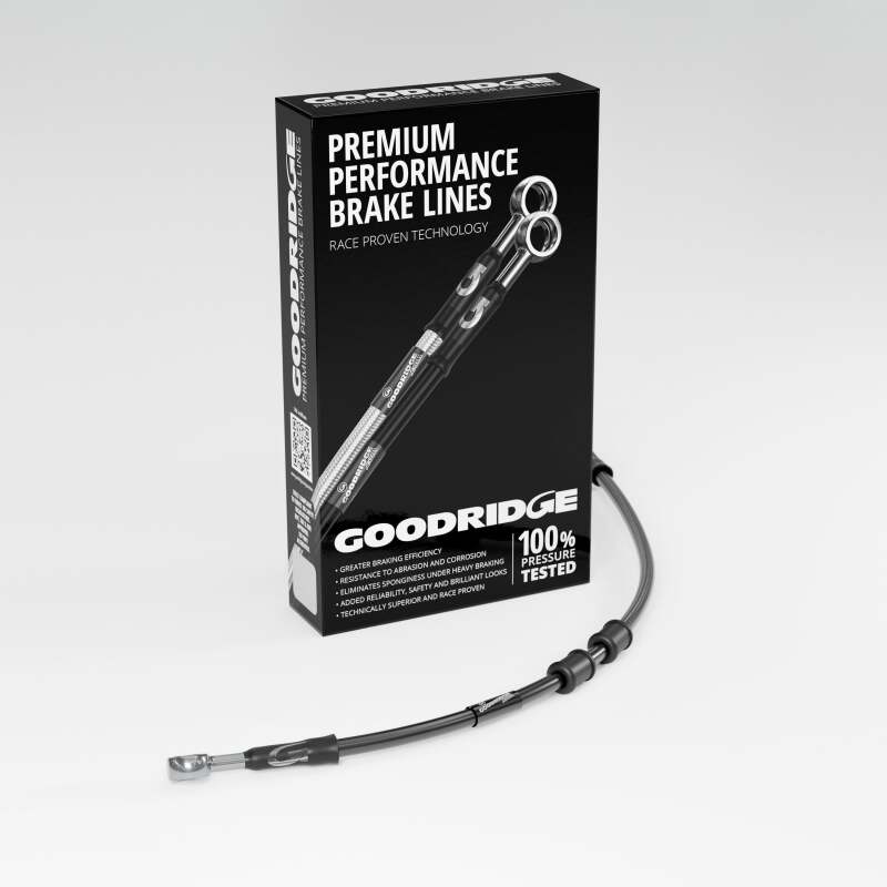 Goodridge 15-16 HD FLHXSE CVO Street Glide +8in Clutch Line Kit - Black