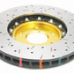 DBA 03-05 Evo 8/9 Front Drilled & Slotted 5000 Series 2 Piece Rotor Assembled w/ Gold Hat