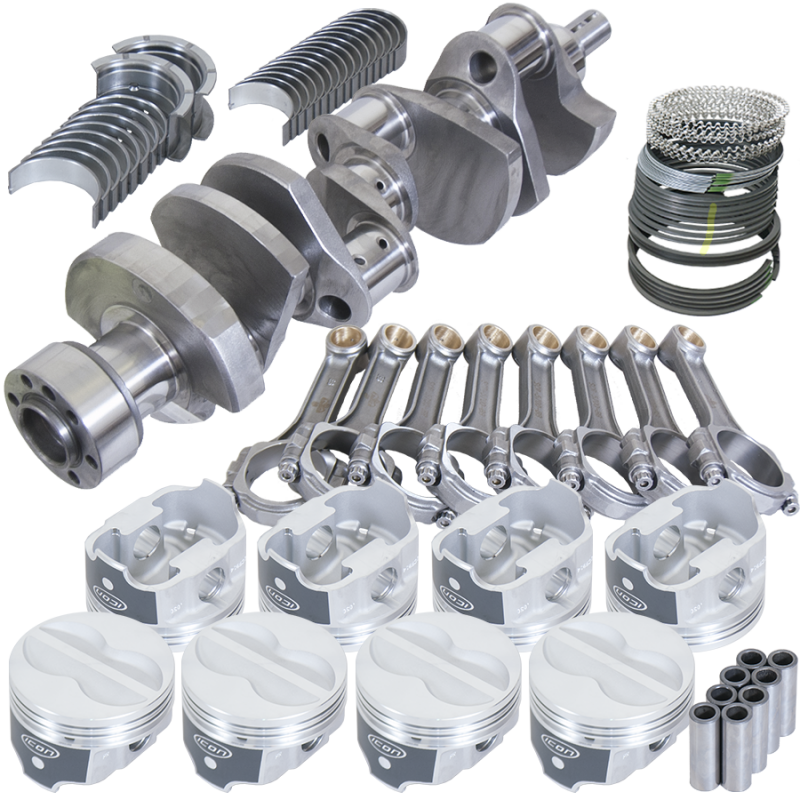 Eagle Chevy 350 1Pc 3.750in Int Balance Crank 5.700in I-Beam Rods 4.040in Pistons Rotating Assembly