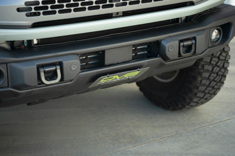DV8 Offroad 2021 Ford Bronco | Capable Bumper Slanted Front License Plate Mount