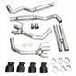 AWE 2024 Ford Mustang Dark Horse S650 RWD Track Edition Catback Exhaust w/ Quad Diamond Black Tips
