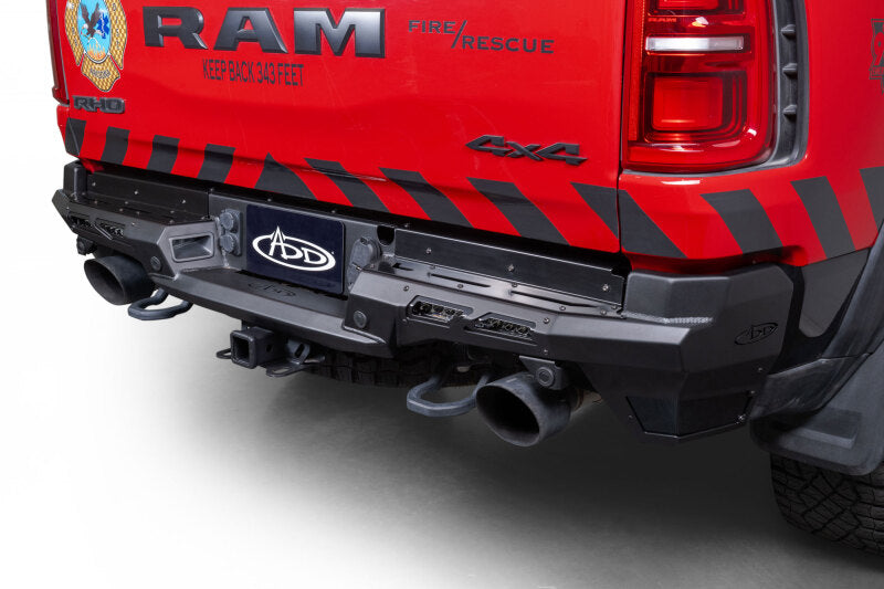ADD 2025 Ram RHO Phantom Rear Bumper - Hammer Black Powder Coat
