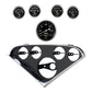 Autometer Old Tyme Black Direct Fit Dash Kit 55-56 Chevrolet (1 x 3-3/8in. / 4 x 2-1/16in.)
