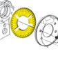 SPC Performance EZ Shim Dual Angle Camber/Toe Shim (Yellow)