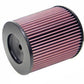 K&N Filter Universal Rubber Filter 3.5in Flange 6.625in Top 8in Height Center Hole