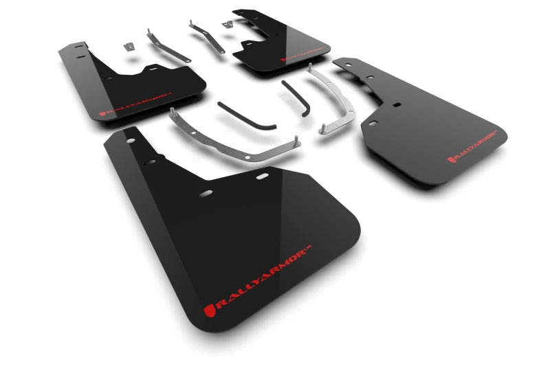 Rally Armor 2025 Hyundai Tucson XRT Black UR Mud Flap - Red Logo