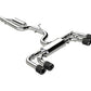 MBRP 2022 Volkswagon Golf R MK8 T304 Stainless Steel 3in Cat-Back, Quad Rear Exit- Carbon Fiber Tips