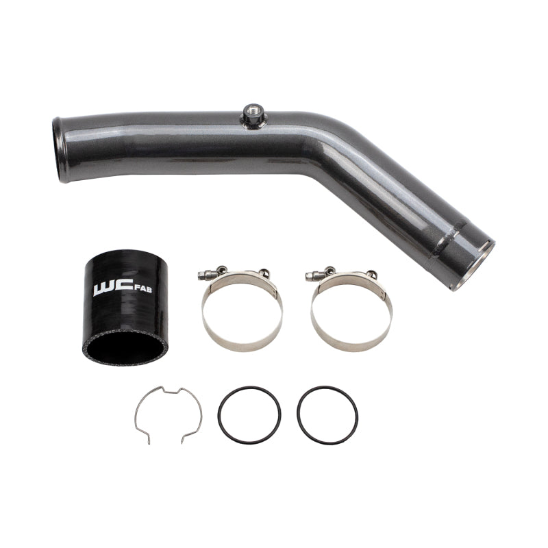 Wehrli 23-24 Ford 6.7L HO Power Stroke 3in Hot Side Intercooler Pipe - Fine Texture Black