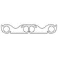 Cometic Chevy Gen1 SB V8 .060in HTS Exhaust Mani Gskt Set-2.00in Round Port-Hooker/Stahl Bolt Patt