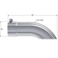 MBRP Universal Tip 3.5in O.D. Turn Down 3.5in inlet 12 length