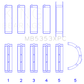 King Engine Bearings Ford 281 4.6L Sohc 16V (Size +.026mm) Main Bearing Set