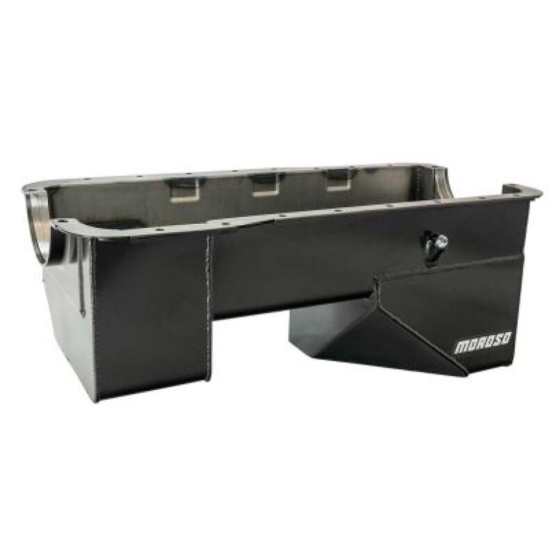 Moroso 66-77 Ford Bronco (289/302) Billet End Seals 9in Deep Rear Sump Steel Oil Pan