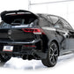 AWE MK8 Volkswagen Golf R 3in Track Edition Quad Exhaust - Diamond Black Tips