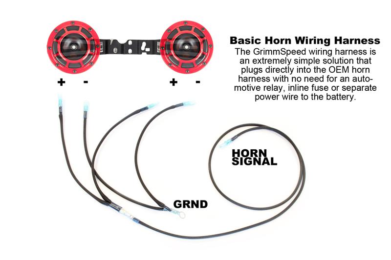 GrimmSpeed 02-14 Subaru WRX/STI Hella Horn Wiring Harness
