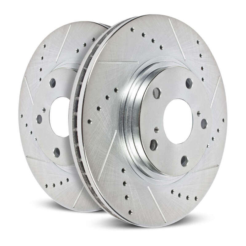 Power Stop 03-05 Hyundai Accent Front Evolution Drilled & Slotted Rotors - Pair