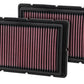 K&N Replacement Air Filter 05-09 Ferrari F360 11.125in O/S Length x 7.625 O/S Width x 1.313in H