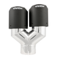 MBRP 3in ID / Dual 4in OD Out Staggered L 9.87in / R 9.37in Dual Wall Carbon Fiber Univ Exhaust Tip