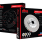 DBA 2004 STi 10 Stud Hole Front Drilled & Slotted 5000 Series 2 Piece Rotor Assembled w/ Black Hat