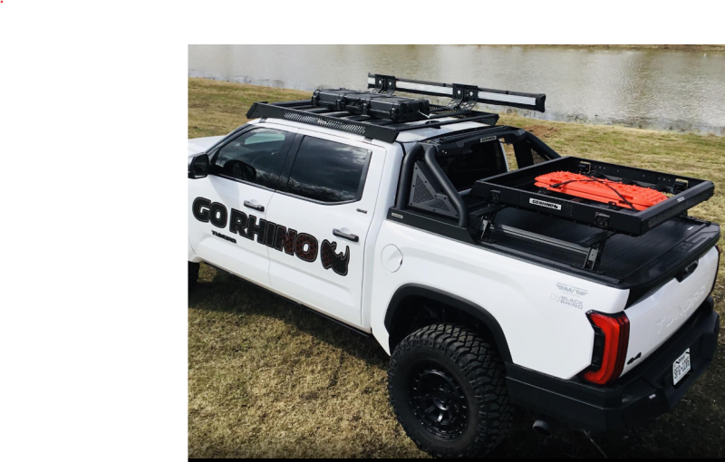 Go Rhino 2022+ Toyota Tundra Sport Bar 2.0 w/ Power Actuated Retractable Light Mount - Tex Blk