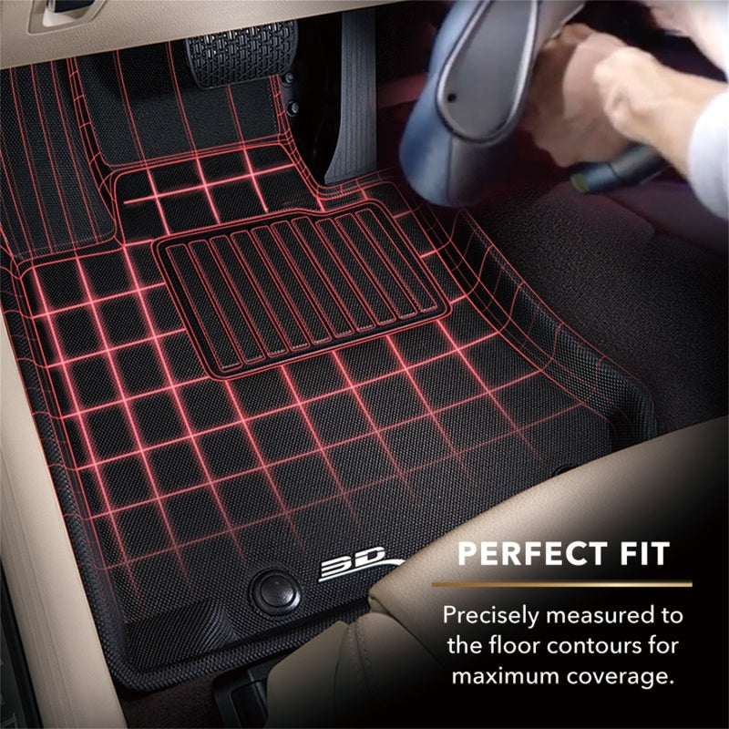 3D MAXpider 2012-2015 BMW X1 E84 Kagu 1st & 2nd Row Floormats - Black