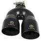 aFe Takeda 2.5in 304 Stainless Steel Clamp-on Exhaust Tip Driver Side 2.5in Inlet 4inDual-Black