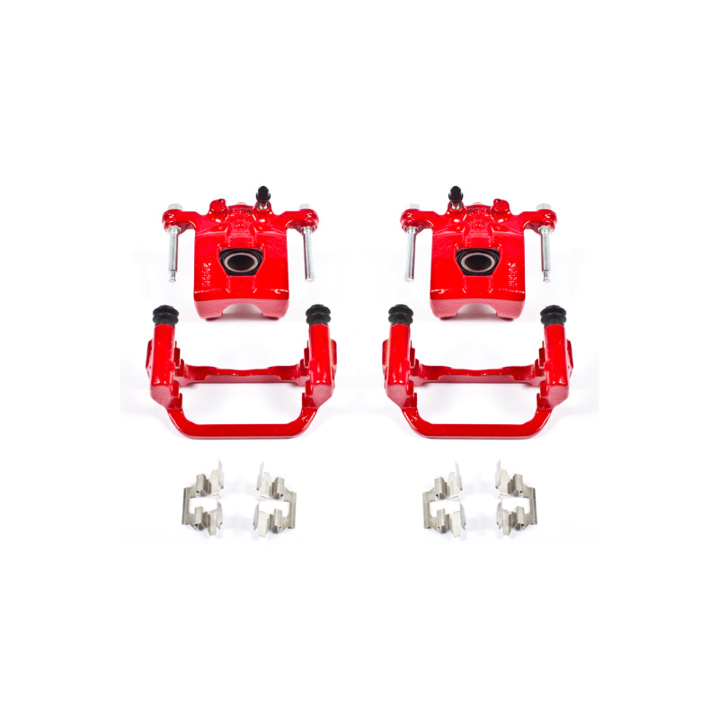 Power Stop 07-12 Nissan Altima Rear Red Calipers w/Brackets - Pair
